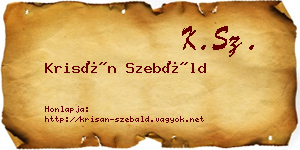 Krisán Szebáld névjegykártya